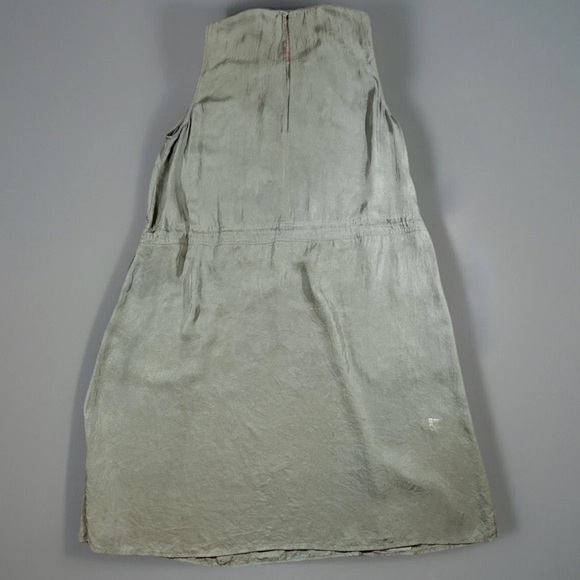 EVERLANE Dress Womens Sz 12 Green Japanese GoWeave Drawstring Pockets Tank Dress - Picture 7 of 11